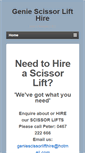 Mobile Screenshot of geniescissorlifthire.com