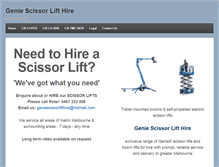 Tablet Screenshot of geniescissorlifthire.com